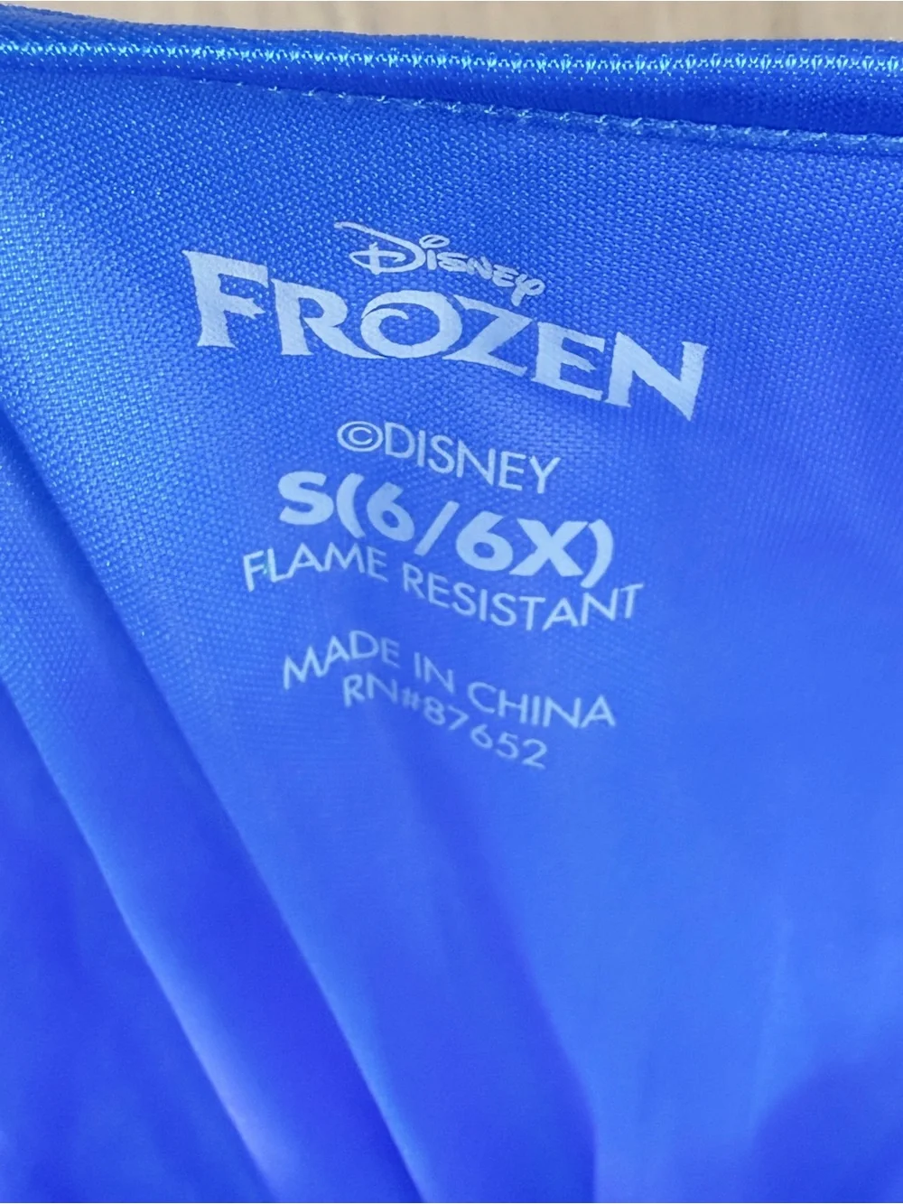 Disney Frozen Elsa Princess Fantasy Dress Gown Blue Snowflake Tulle Size S (6)